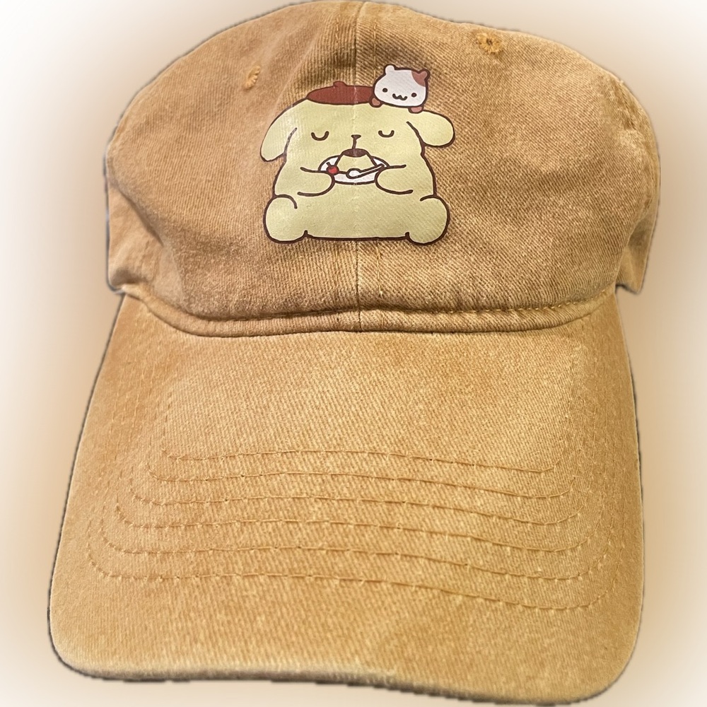 Cute Brown Cap with Cartoon Design